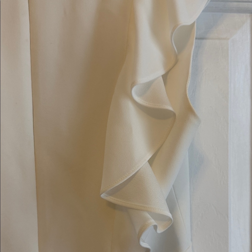 BCBGMaxAzria Cream Ruffle Mini Dress - Picture 5 of 7